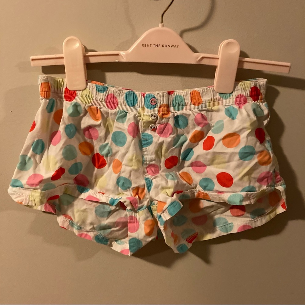 Aero Rainbow Polka Dot Pajama Shorts